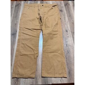 Genuine Dickies Pants Mens Size 40x30 Brown Canvas Workwear Utility Carpenter